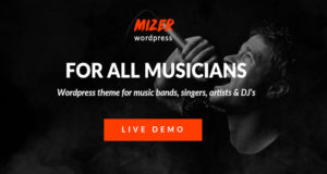 Mizer – Musiker, Deejays, Sänger, Bands WordPress Layout