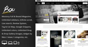 Bou = Maurerarbeit Review Magazin Blog WordPress Vorlage