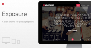 Belichtung, Fullscreen Responsive Photography Vorlage
