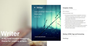 Schriftsteller: Fettes WordPress Bloggin Template