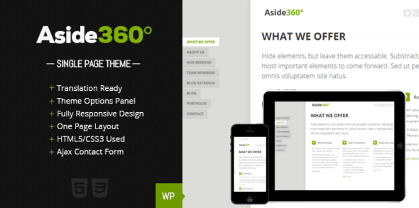  Neben 360 ° – Responsive Single-Seite-Portfolio