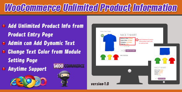 WooCommerce Unlimited Produktinformationen