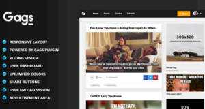 Gags – Bild, Meme & Video Sharing WordPress Template