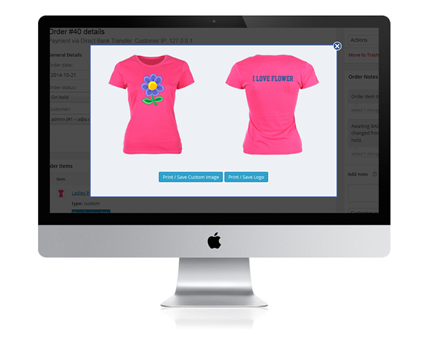 WooCommerce Kundenspezifischer T-Shirt Designer