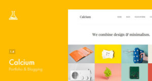 Kalzium – minimalistisches Portfolio & Blogging Layout