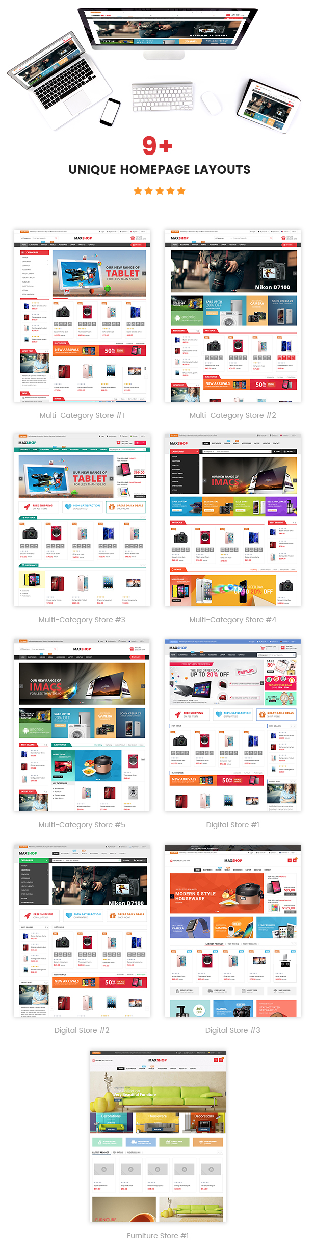Maxshop - Startseite Stile