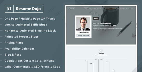 ResumeDojo - Lebenslauf und Portfolio WordPress Theme - 10