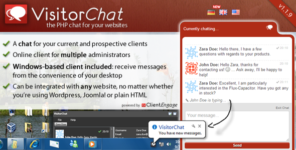ClientEngage VisitorChat - Der PHP Online Chat mit Windows Client