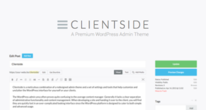 Clientseite – WordPress Admin Layout