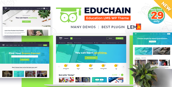 EduChain - Bildung LMS WordPress Vorlage