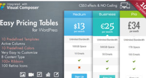 Einfache Preistabellen WordPress Plugin