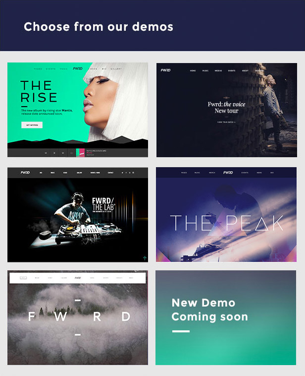 FWRD - Musikband und Musiker WordPress Vorlage
