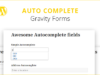 Gravity Forms Auto Complete (+ Adressfeld)