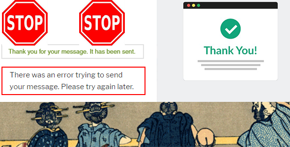 Kontakt Formular sieben CF7 Redirects - Danke und gescheiterte Seite