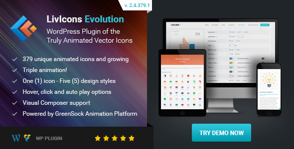LivIcons Evolution für WordPress - Die nächste Generation der wirklich animierten Vektor-Icons