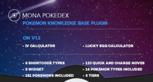 Mona Pokedex – Pokemon Go Wissensdatenbank WordPress Plugin