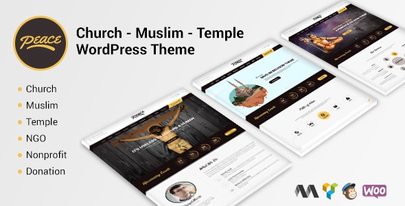Frieden - Kirche / Muslime / Tempel WordPress Template