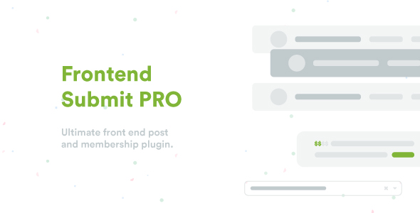 Frontend Submit PRO - WordPress Benutzer Frontend Post Plugin
