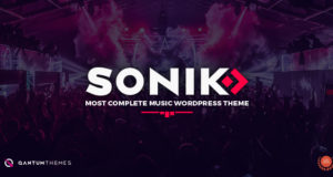 SONIK: Responsive Musik WordPress Template für Bands, DJs, Radiosender, Sänger, Clubs und Labels.