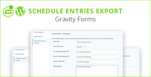Gravity Forms Schedule-Einträge exportieren