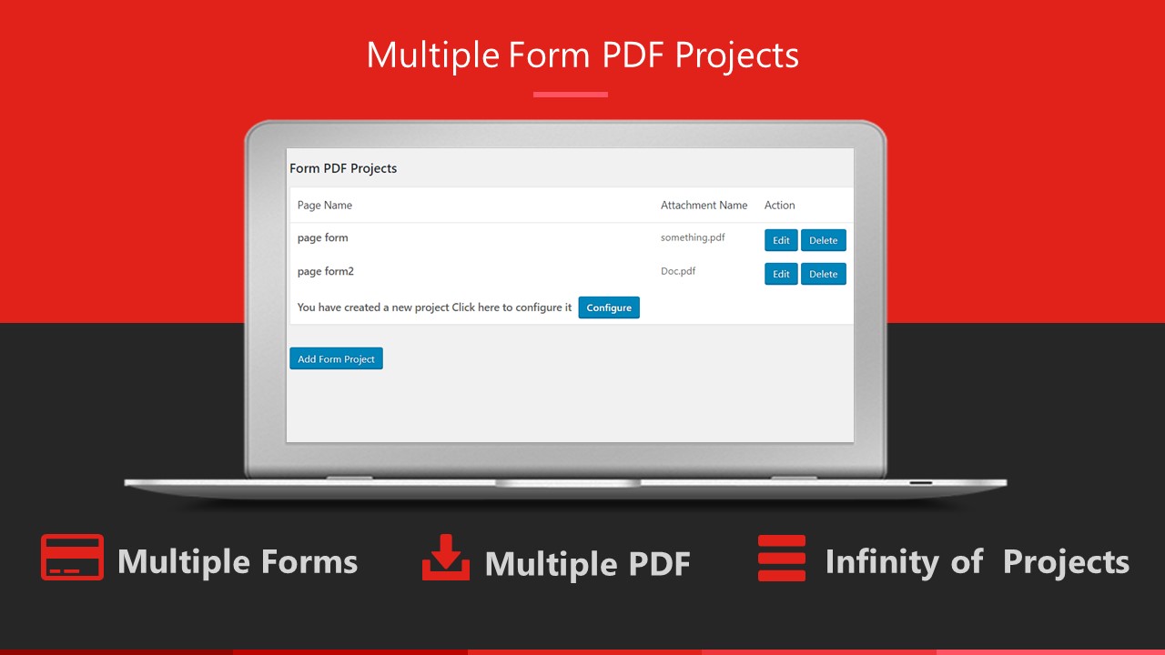 Mehrere Formular PDF-Projekte