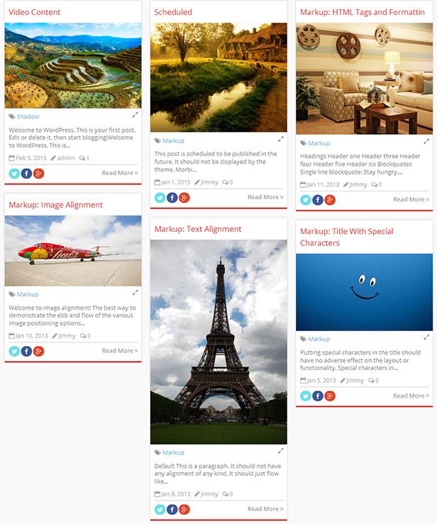 Social Stream & Post Grid Layout mit Karussell für SiteOrigin Page Builder - 3