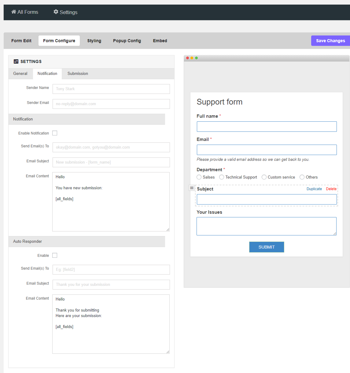 Tera Form - WordPress Kontaktformular Builder Plugin