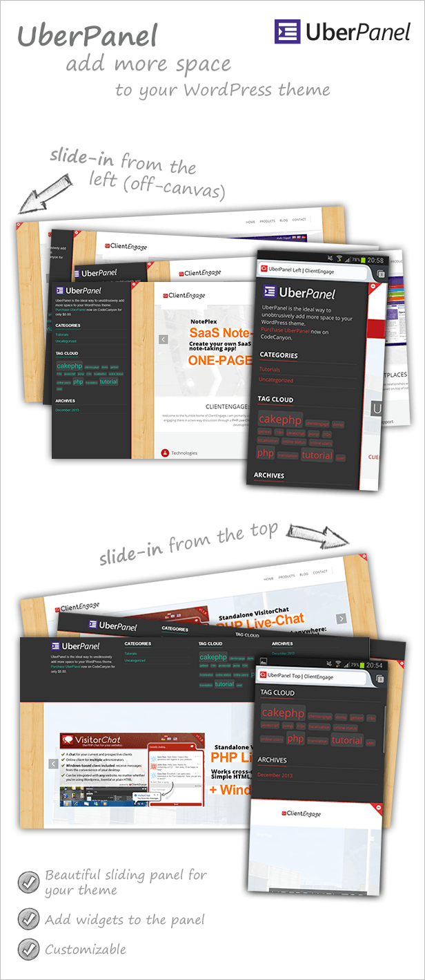 UberPanel - Sliding Panel Plugin für WordPress