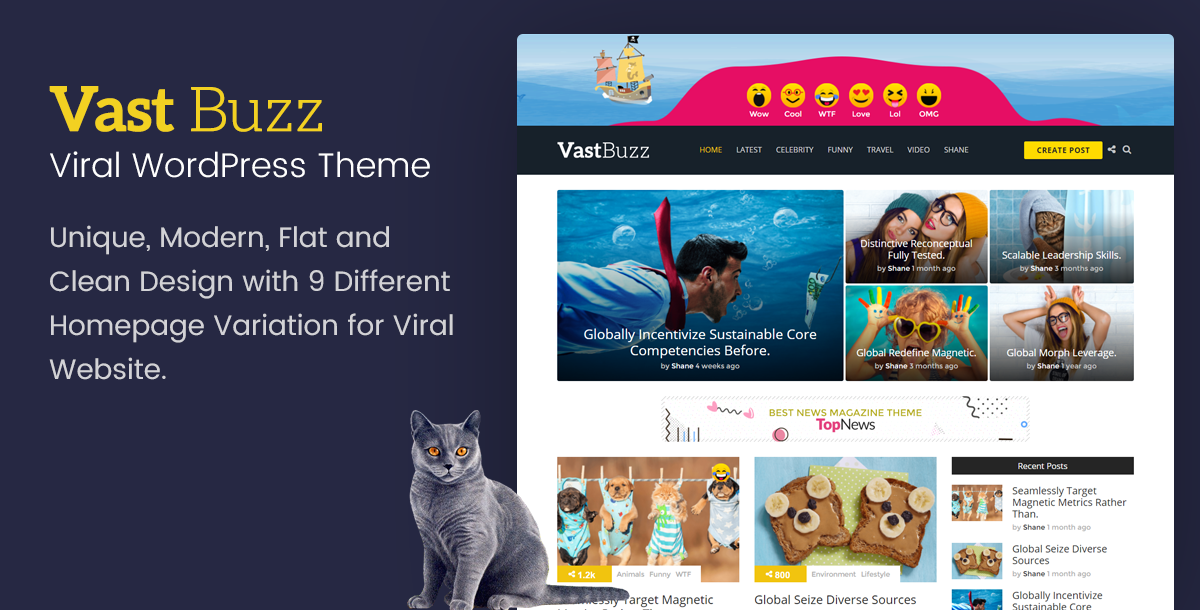 Vast Buzz - Virale & Buzz WordPress Layout