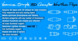 Vertikales einfaches 3D Coverflow WordPress Plugin