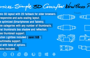 Vertikales einfaches 3D Coverflow WordPress Plugin