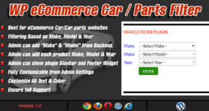 WP E-Commerce Auto / Teile Filter Plugin