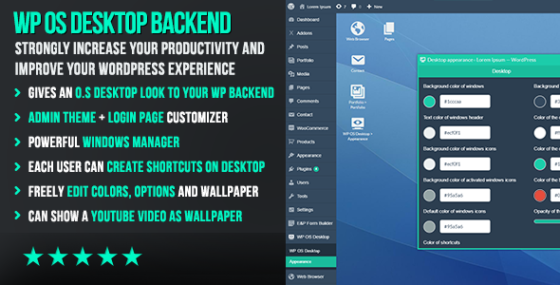 WP OS Desktop Backend – Mehr als ein WordPress Admin Template