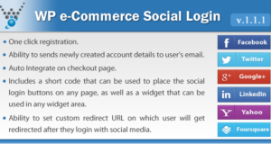 WP e-Commerce Social Login – WordPress Plugin