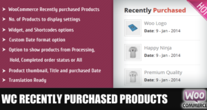 WooCommerce Kürzlich gekaufte Produkte