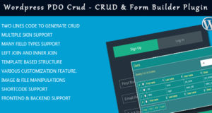 WordPress PDO Crud – Crud & Formular Builder Plugin für WordPress