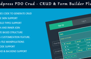WordPress PDO Crud – Crud & Formular Builder Plugin für WordPress