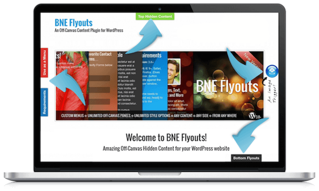 Flyouts - Off Canvas Benutzerdefinierte Inhalte für WordPress