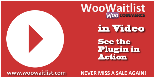 WooWaitlist - WooCommerce Zurück In Stock Notifier - Video Demo