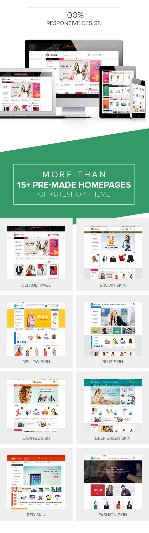 KuteShop - Mehrzweck WooCommerce WordPress Template (RTL unterstützt)