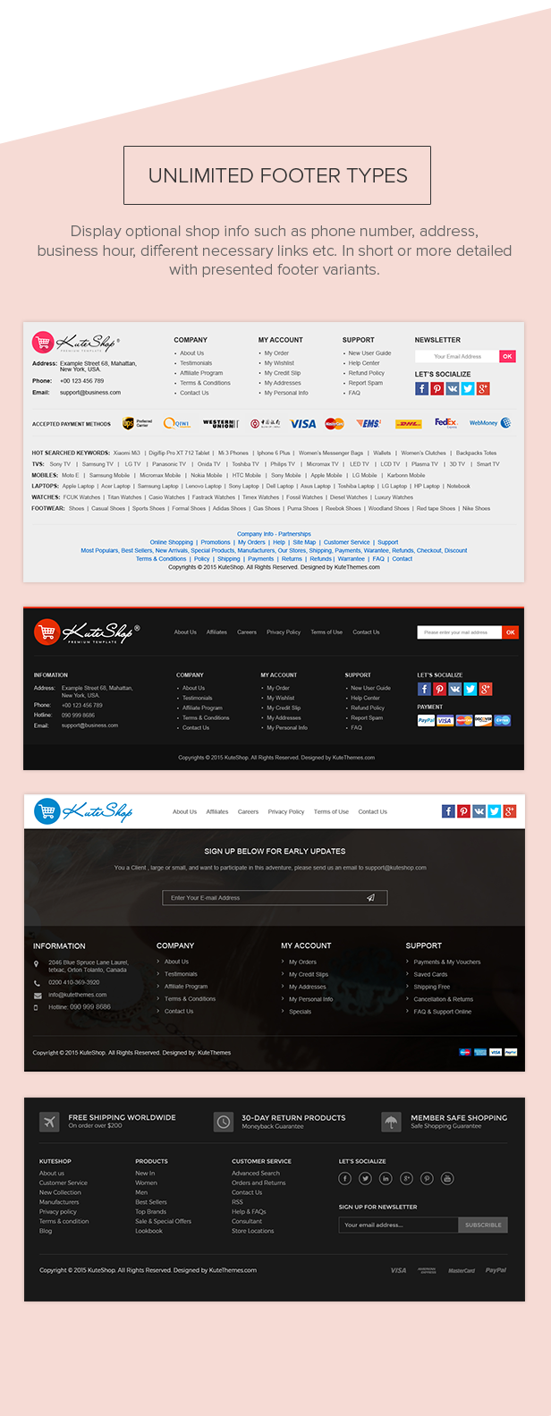 KuteShop - Mehrzweck WooCommerce WordPress Template (RTL unterstützt)