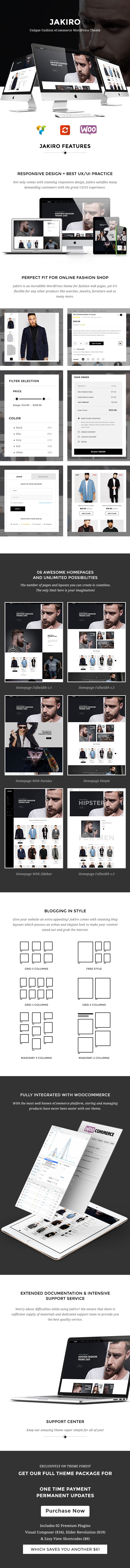 Jakiro - Einzigartiger Modeshop WordPress Layout