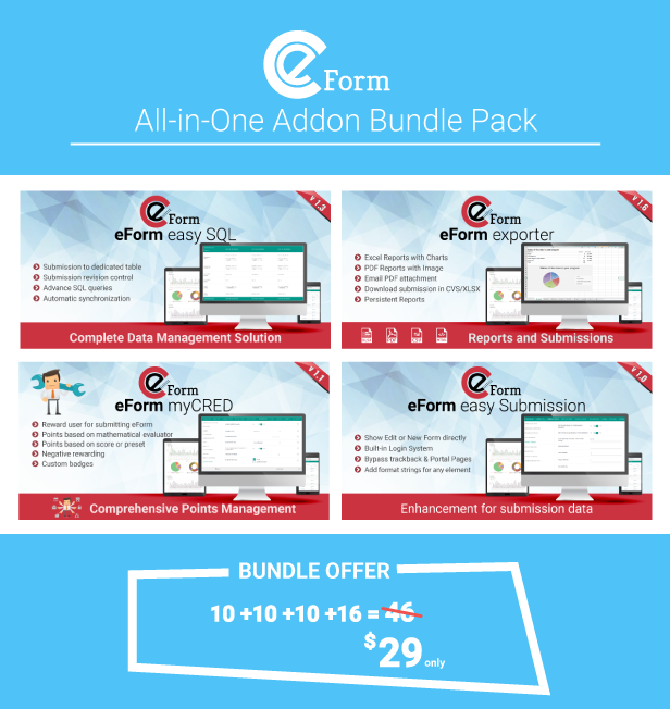 Alles in einem Add-on-Paket für eForm