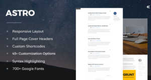 Astro – Responsives WordPress Blog Vorlage