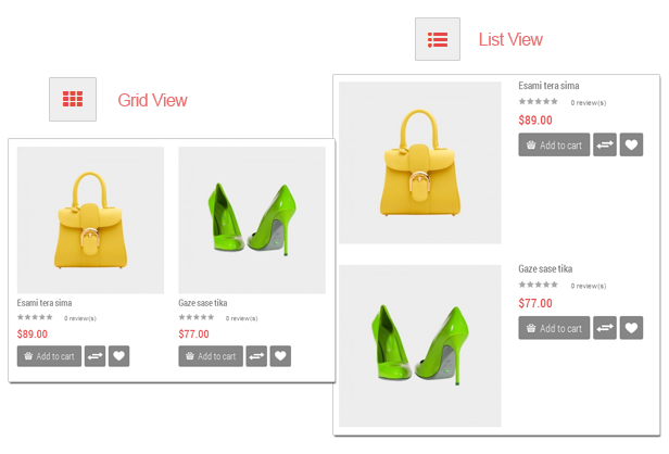 Love Fashion - Grid- und Listenansicht "title =" Love Fashion - Grid- und Listenansicht