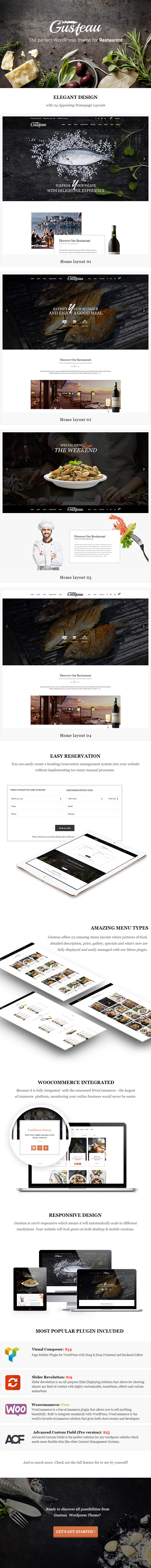 gusteau Restaurant wordpress Thema