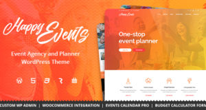 Happy Events – Urlaub, Eventagentur & Planer Veranstaltungen WordPress Vorlage