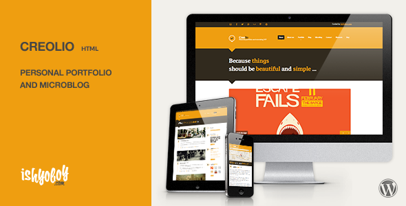 Creolio - Persönliches Portfolio und Microblog HTML