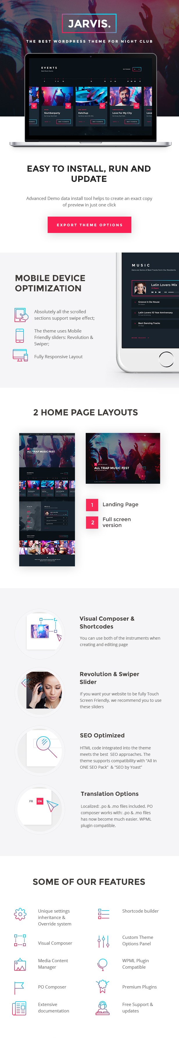 Jarvis - Nachtclub, Konzert, Festival WordPress Template