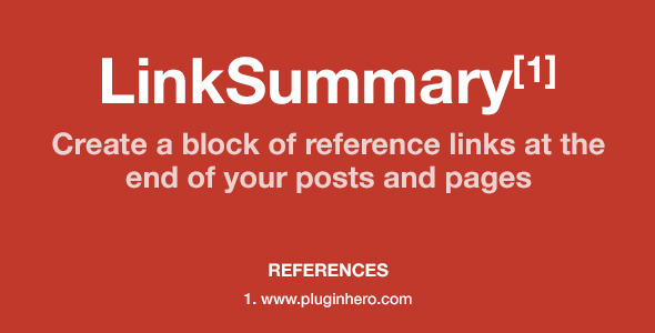 LinkSummary - Fügen Sie Referenzlinks zu Seiten / Posts hinzu